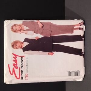 McCall's Stitch 'n Save 7760 Uncut Sewing Patterns Vintage Size A 10, 12, 14, 16